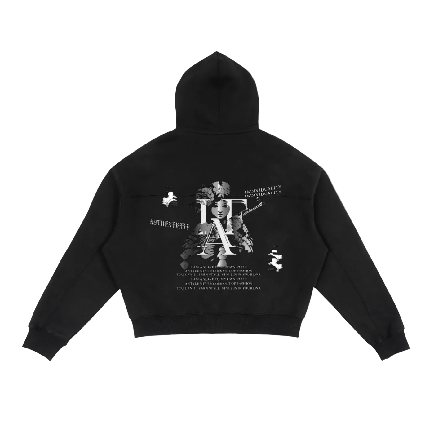 (๐น๐ป๐ฎ๐ถ๐ฒ๐พ๐ถ) IAF illusion Zip-Up Boxy Hoodie