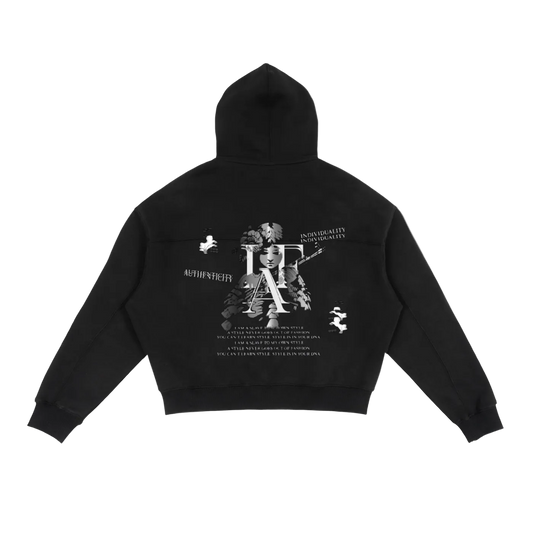 (𝓹𝓻𝓮𝓶𝓲𝓾𝓶) IAF illusion Zip-Up Boxy Hoodie