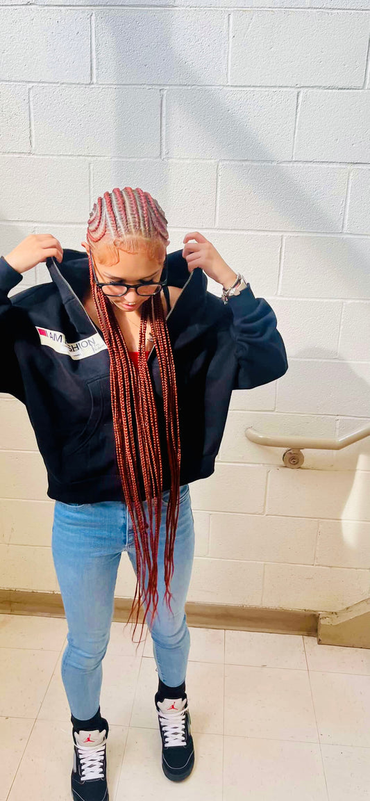 (𝓹𝓻𝓮𝓶𝓲𝓾𝓶) “Stop Being a Critic” Boxy Full Zip-Up Jacket