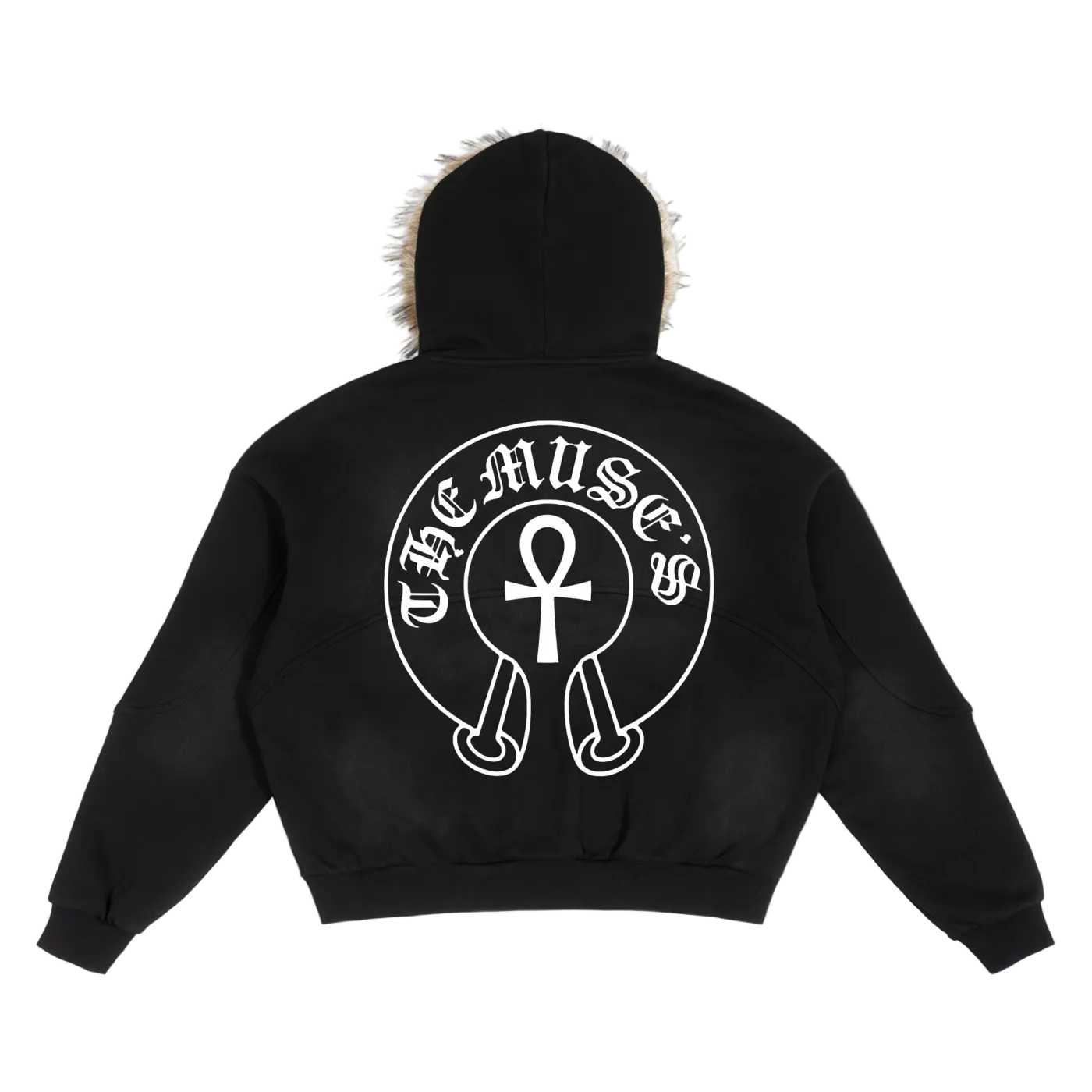 (๐น๐ป๐ฎ๐ถ๐ฒ๐พ๐ถ) IAF Sun Fade Boxy Fur Hoodie