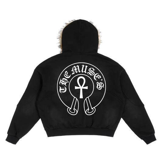 (𝓹𝓻𝓮𝓶𝓲𝓾𝓶) IAF Sun Fade Boxy Fur Hoodie