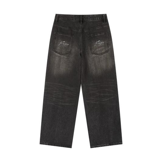 IAF calligraphy Denim Jeans