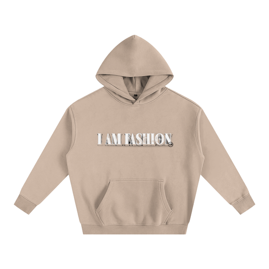 "I AM FASHION" Street Graffiti Oversize Fleeced Hoodie