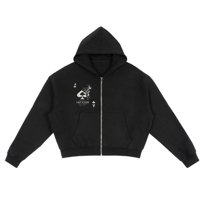 IAF Club Zip-Up Boxy Hoodie