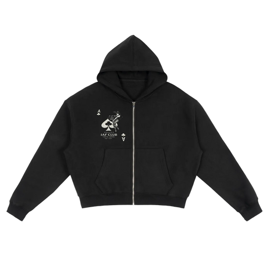 IAF Club Zip-Up Boxy Hoodie