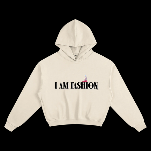 " I AM FASHION" Street Graffiti Boxy Hoodie