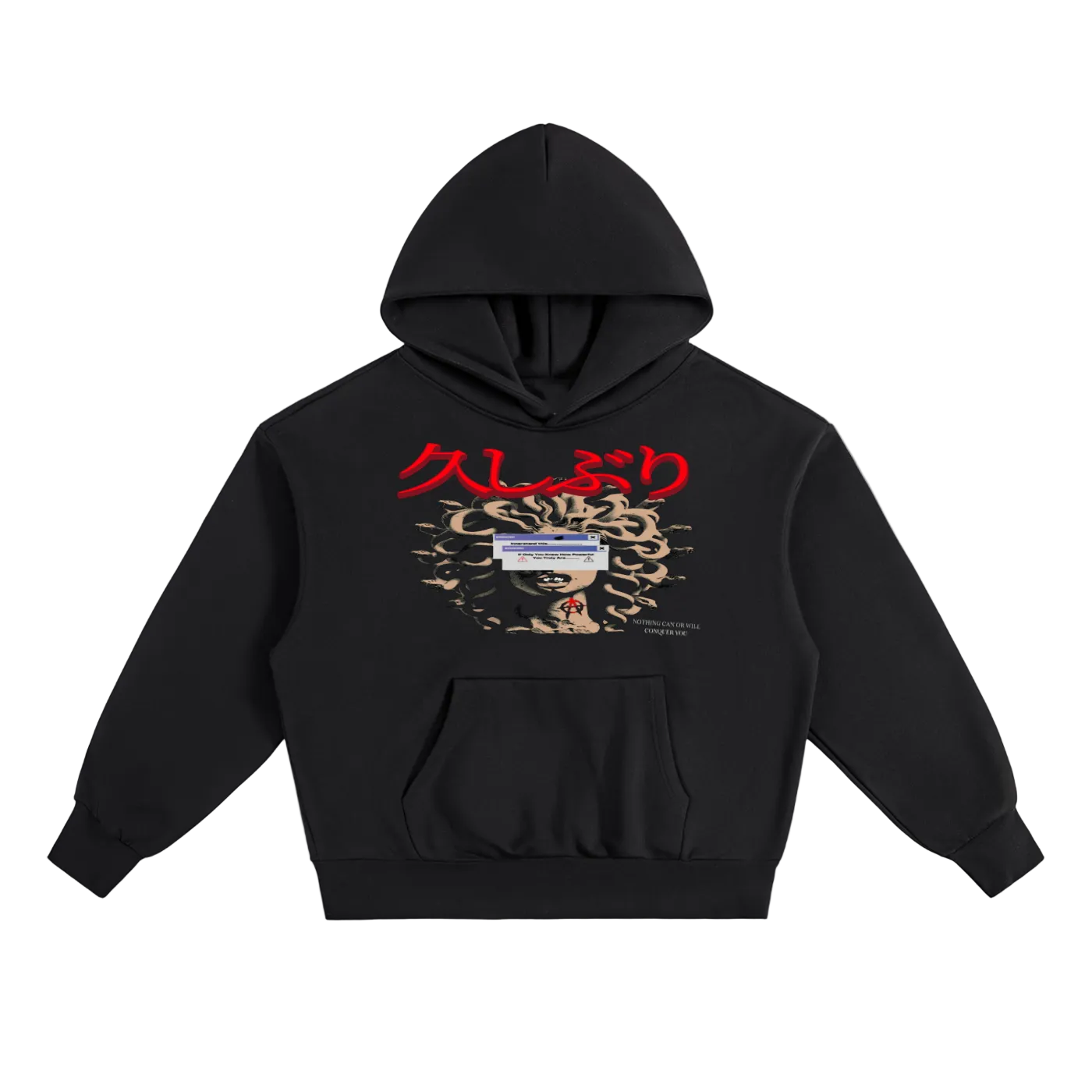 (𝓹𝓻𝓮𝓶𝓲𝓾𝓶) "Nothing will Conquer you" Fleece Hoodie