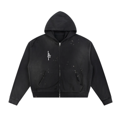 "IAF" Sun Fade Zip Hoodie