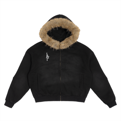 IAF Sun Fade Boxy Fur Hoodie