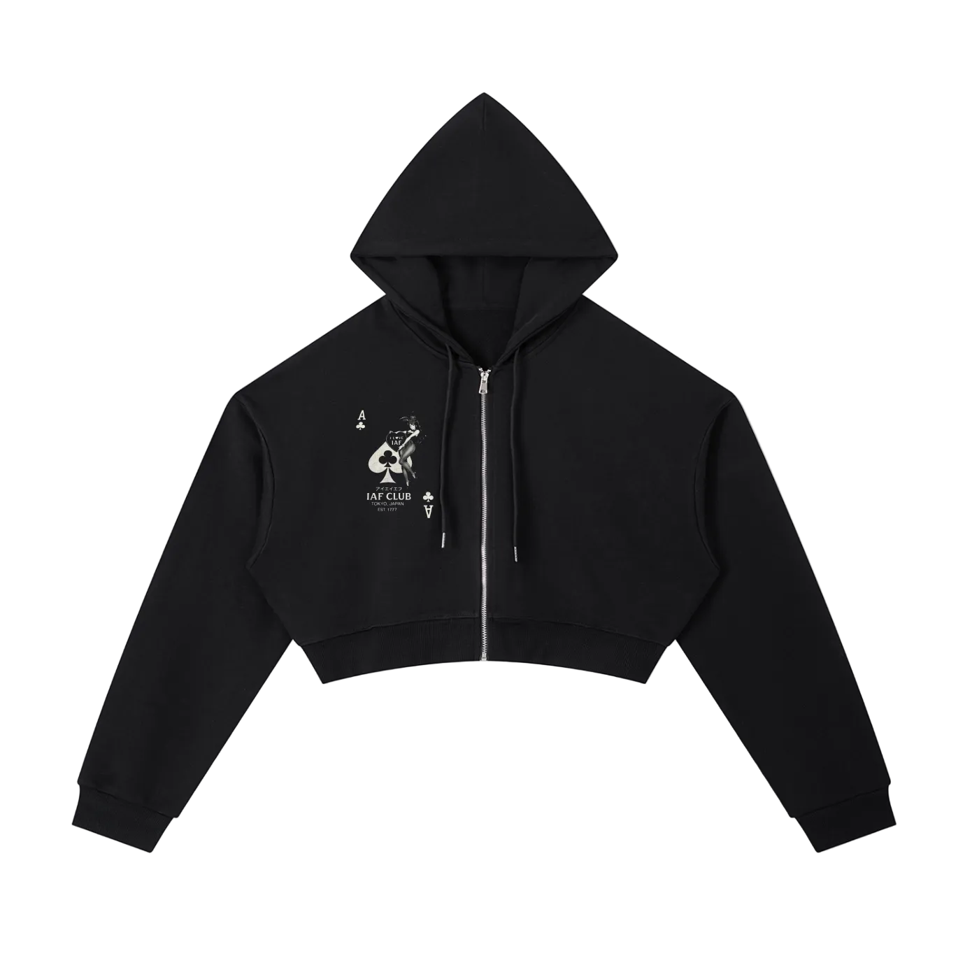 Women's IAF Club Cropped Zip-Up Hoodie