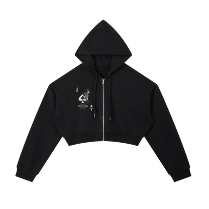 Women's IAF Club Cropped Zip-Up Hoodie