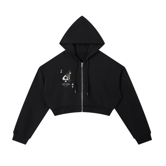 Women's IAF Club Cropped Zip-Up Hoodie