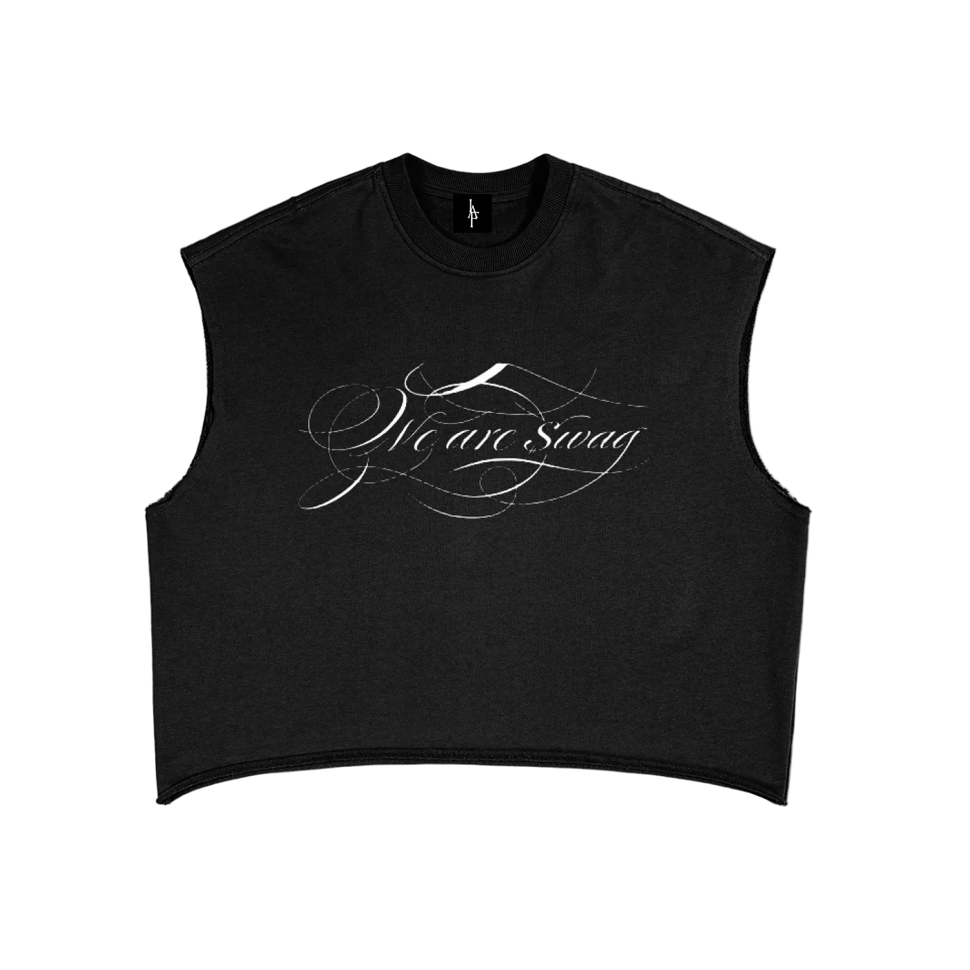 IAF calligraphy French Terry Boxy Tank Top