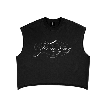 IAF calligraphy French Terry Boxy Tank Top