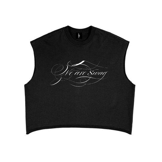IAF calligraphy French Terry Boxy Tank Top