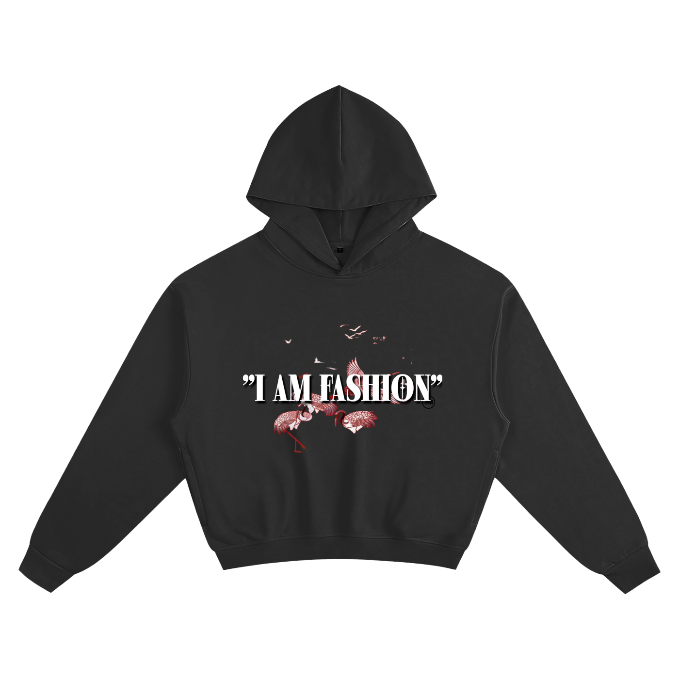 "I AM FASHION" Orientale Street Graffiti Boxy Hoodie