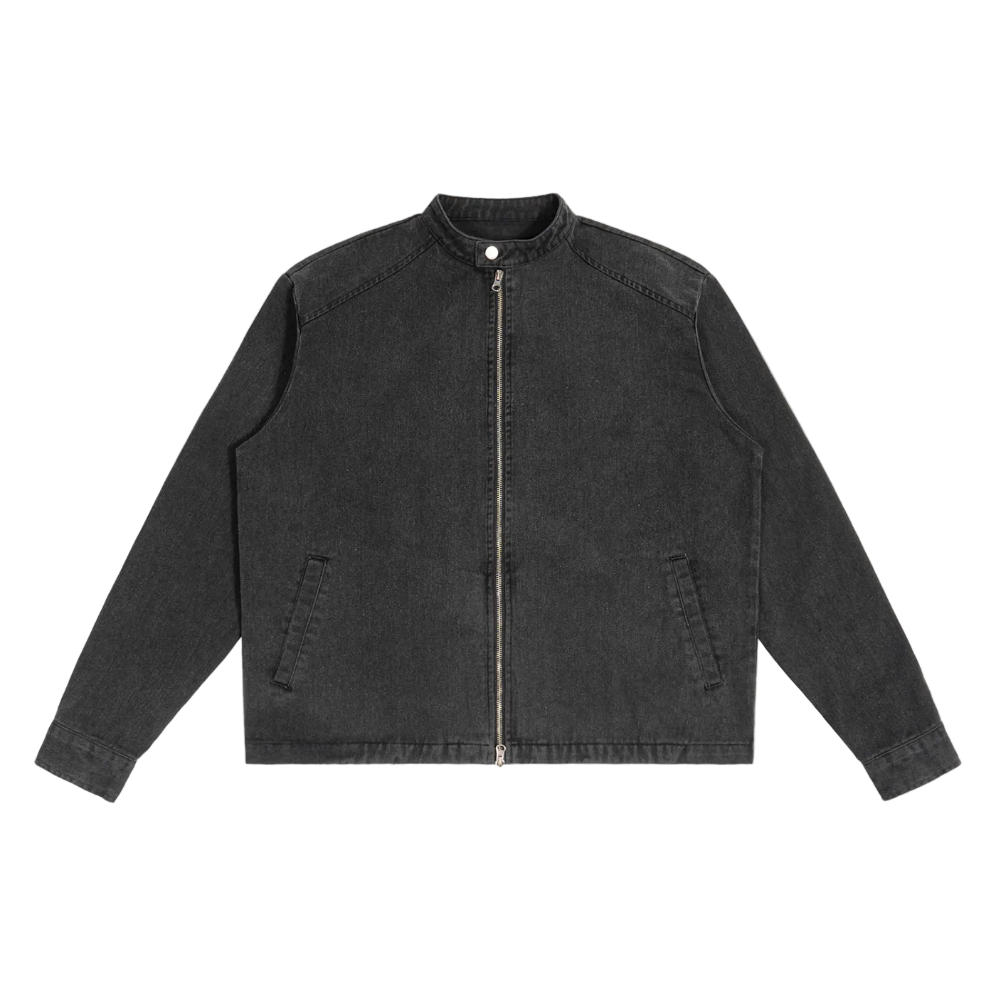 (𝓹𝓻𝓮𝓶𝓲𝓾𝓶) "Nothing will Conquer you" Denim Vintage Washed Jacket