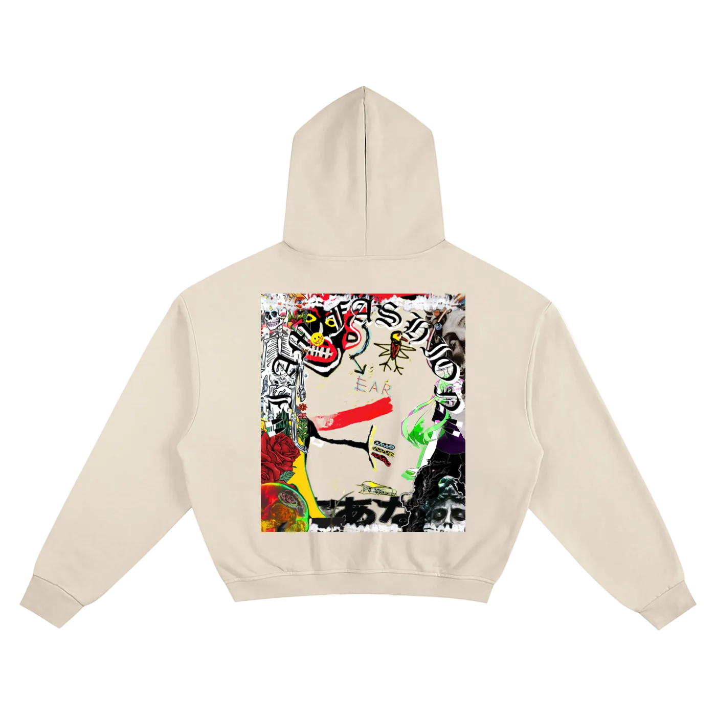 "I AM FASHION" Apricot Boxy Hoodie