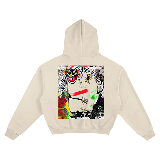 "I AM FASHION" Apricot Boxy Hoodie