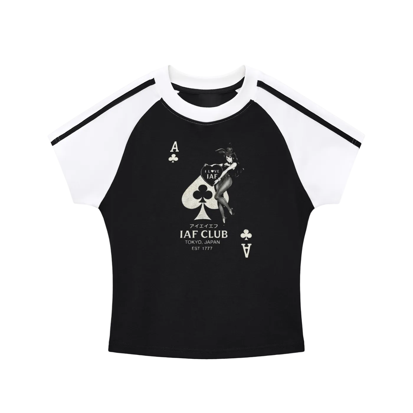 Women's IAF Club Contrast Stripes Sleeve T-Shirt