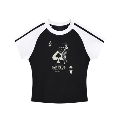 Women's IAF Club Contrast Stripes Sleeve T-Shirt