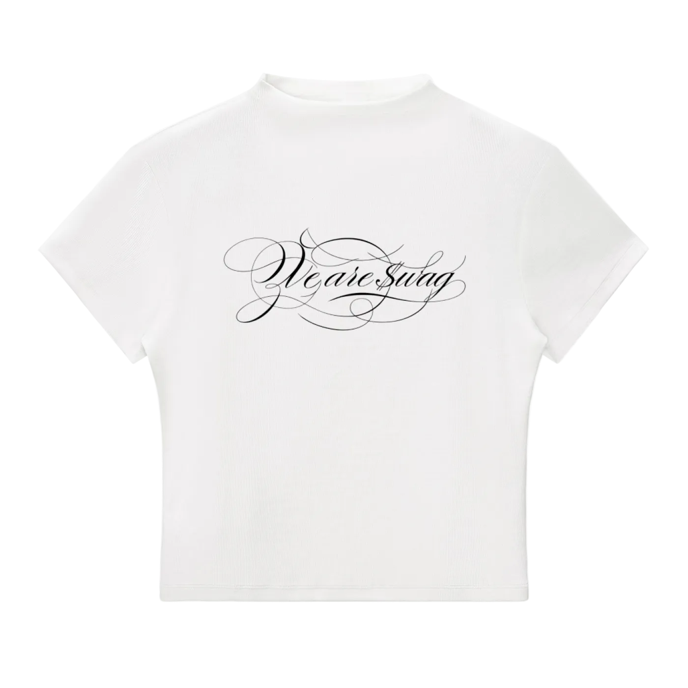 Women's IAF calligraphy Mock Neck T-Shirt