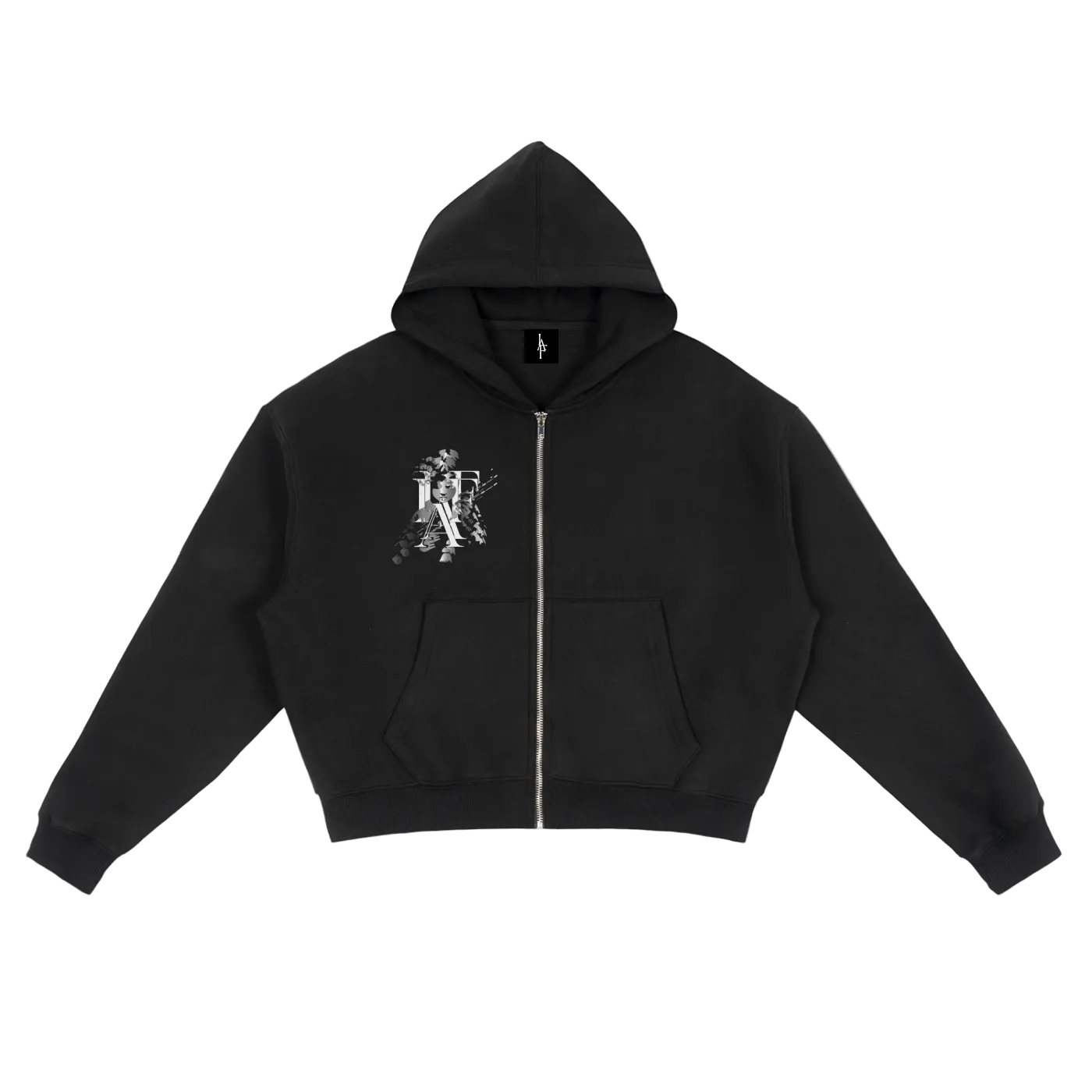 (𝓹𝓻𝓮𝓶𝓲𝓾𝓶) IAF illusion Zip-Up Boxy Hoodie