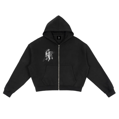 (𝓹𝓻𝓮𝓶𝓲𝓾𝓶) IAF illusion Zip-Up Boxy Hoodie
