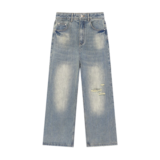 "IAF" Vintage Wash Distressed Denim Jeans
