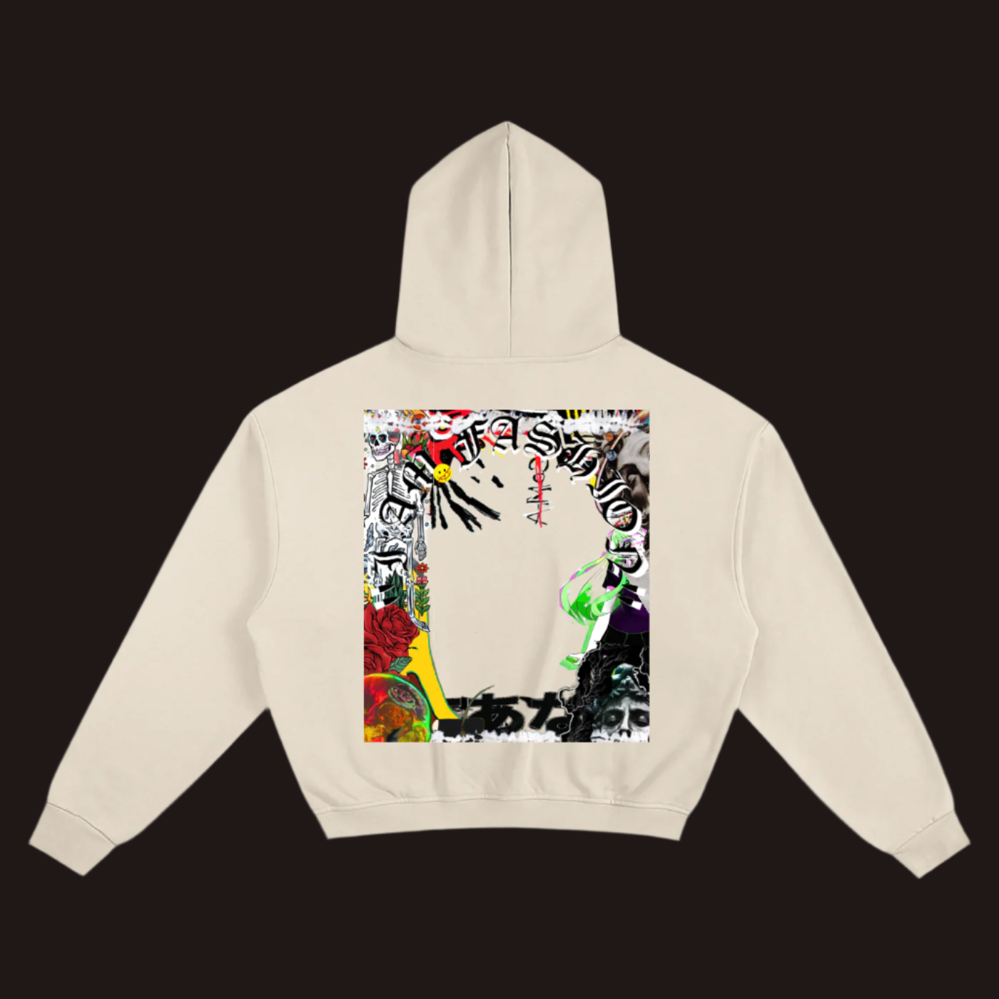 " I AM FASHION" Street Graffiti v2 Boxy Hoodie